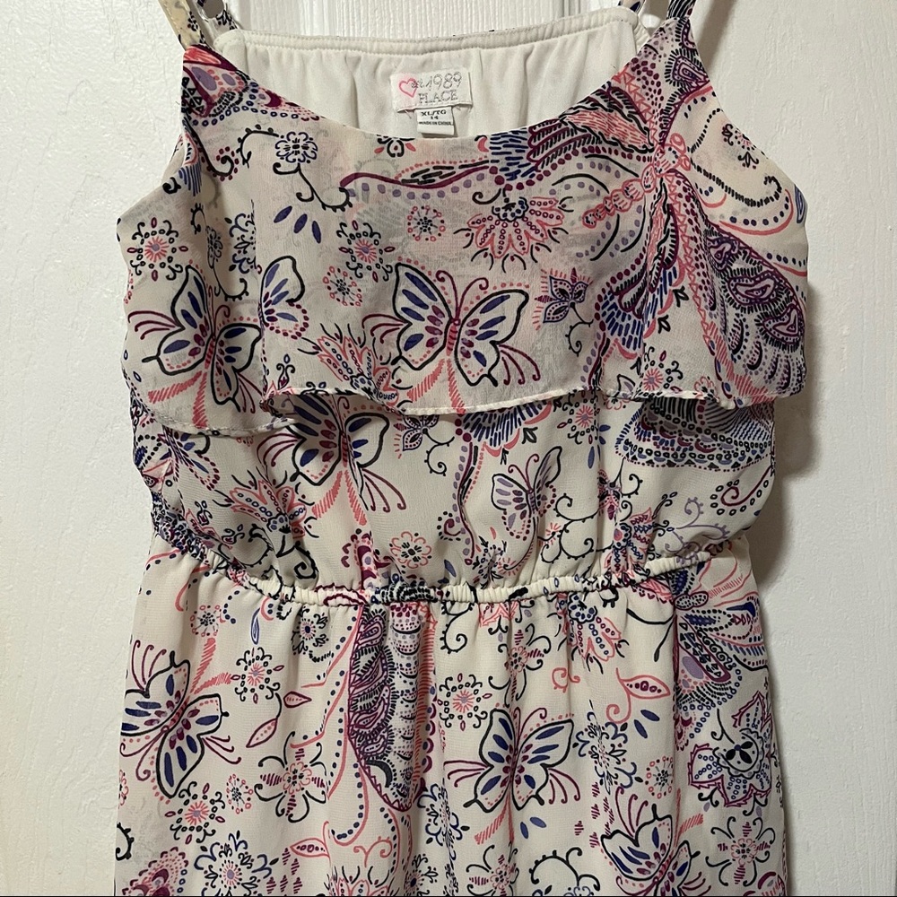 1989 Place girls size XL/14 dress with butterflies